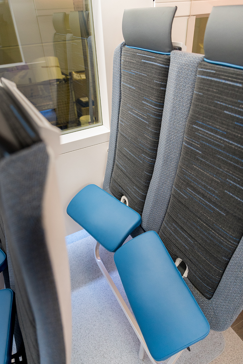 Camira's Wired fabrics and Vita on the Deutsche Bahn IdeasTrain web