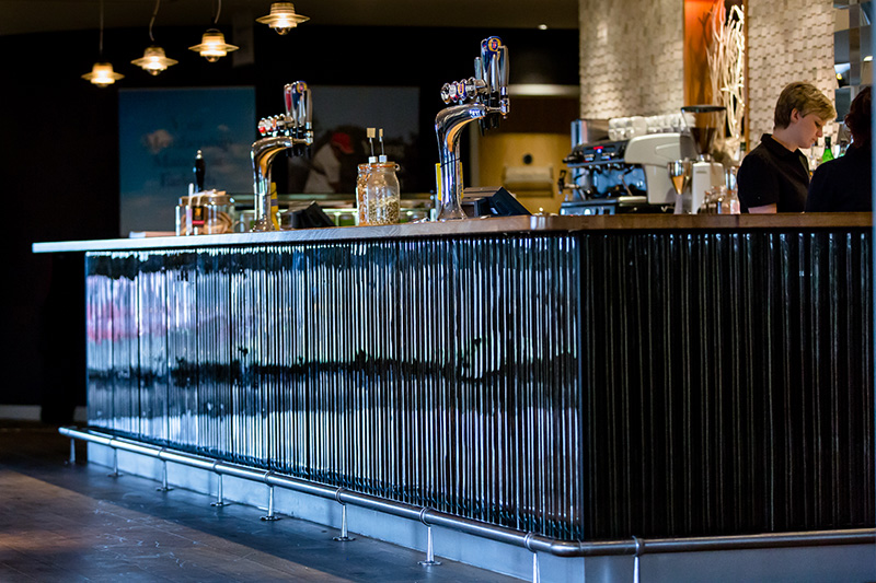 Float grey tint-glass-stripe-design bar-front