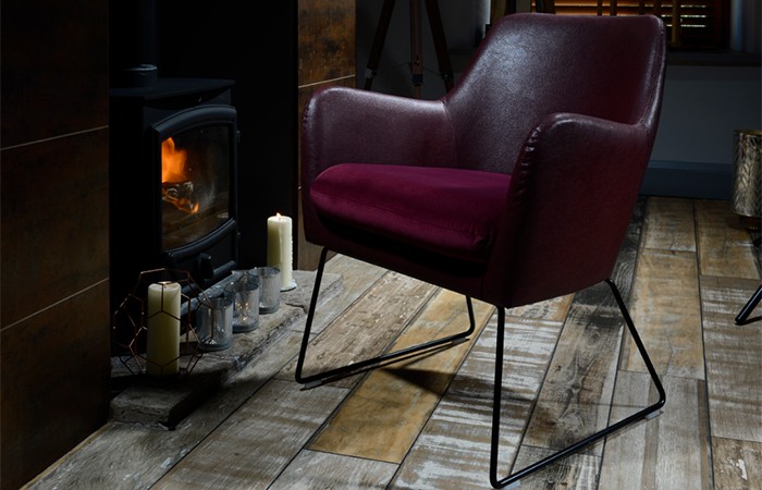 Design Insider Panaz Vintage Maroon Chair