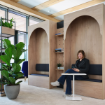 woman sitting in office in munich